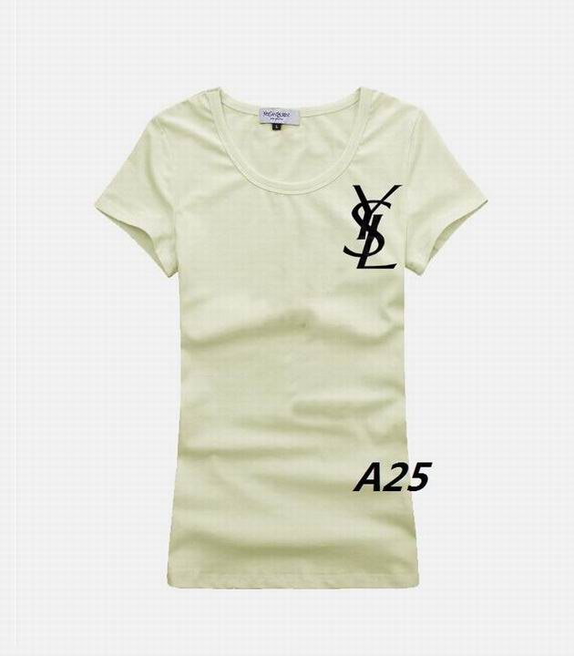 YSL short round collar T woman S-XL-026